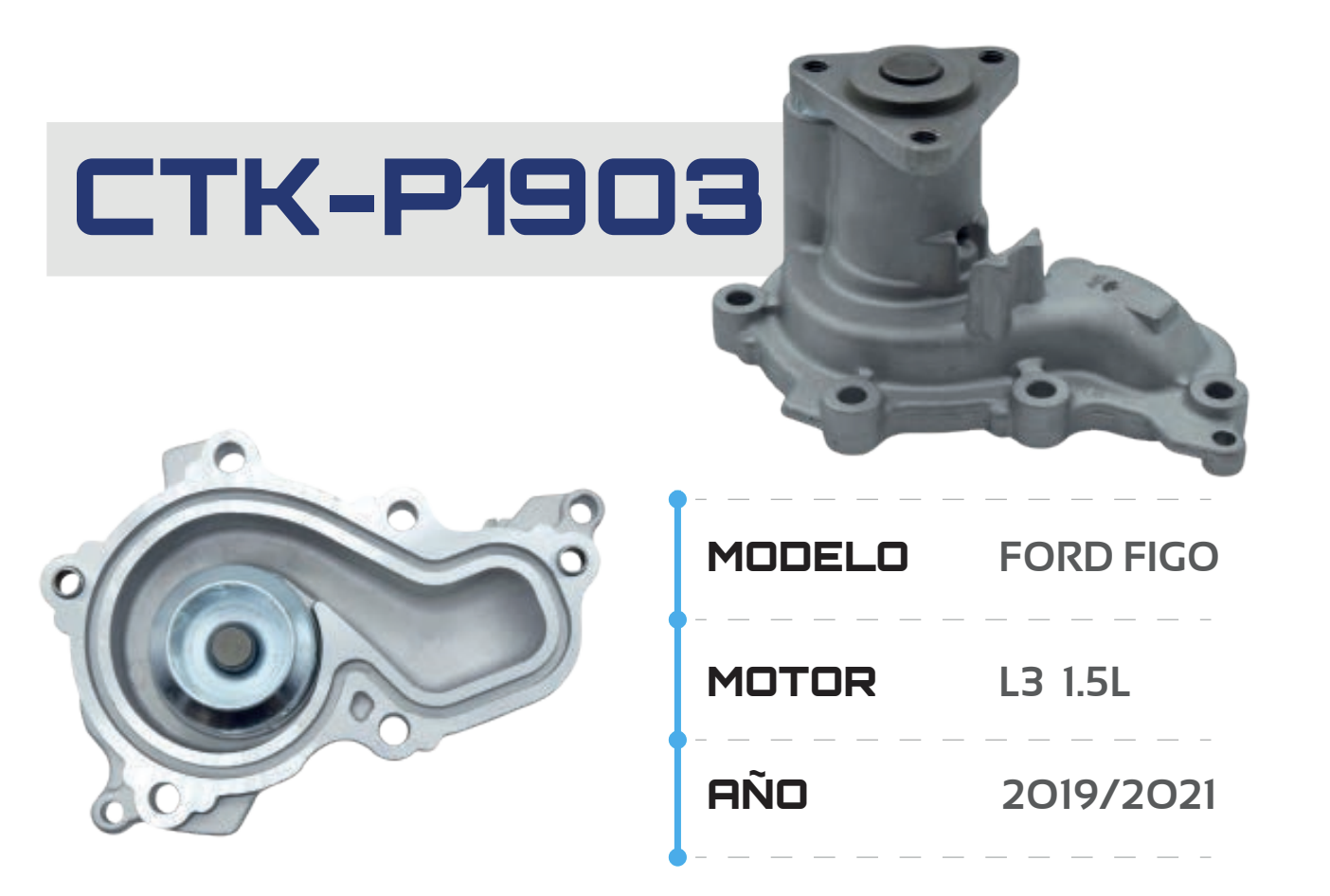 BOMBA AGUA FIGO,ECOSPORT,BRONCO 1.5L 19-24